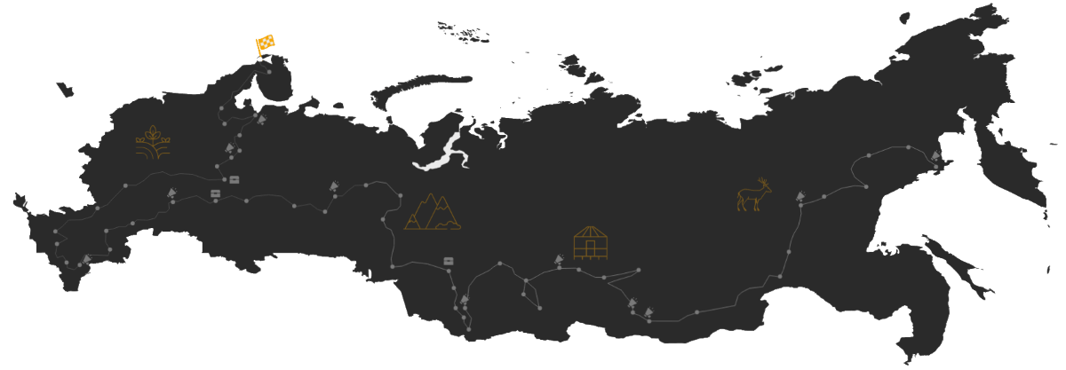 Карта автомобильной экспедиции Continental Страна Энтузиастов